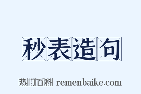秒表造句是什么意思的图片